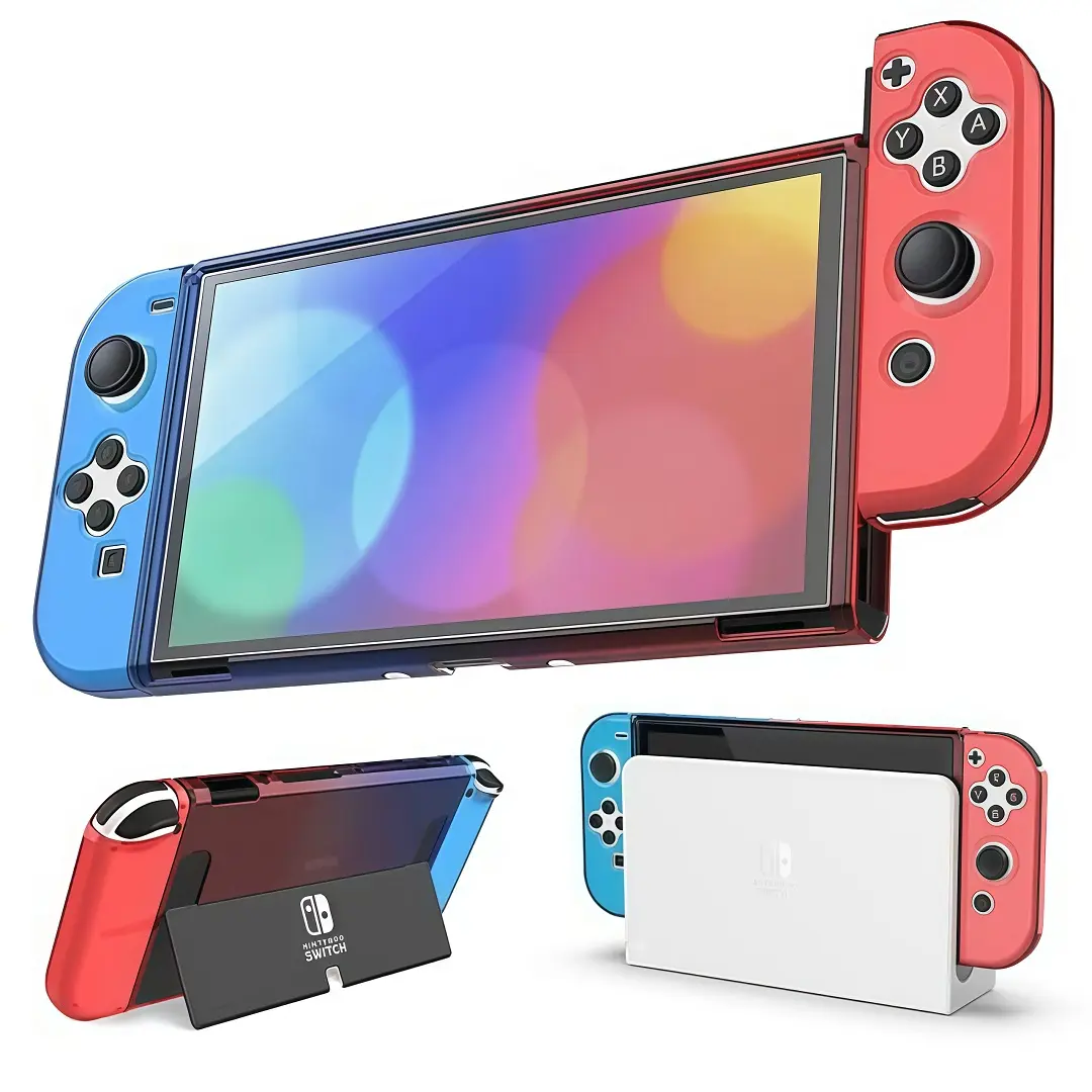 Case Protector Delgado NYKO para Nintendo Switch Oled con Vidrio Templado (Transparente) - Imagen 4