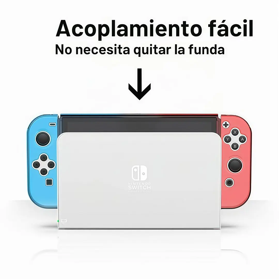 Case Protector Delgado NYKO para Nintendo Switch Oled con Vidrio Templado (Transparente) - Imagen 3