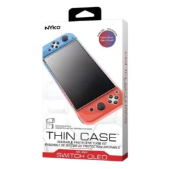 Case Protector Delgado NYKO para Nintendo Switch Oled con Vidrio Templado (Transparente)