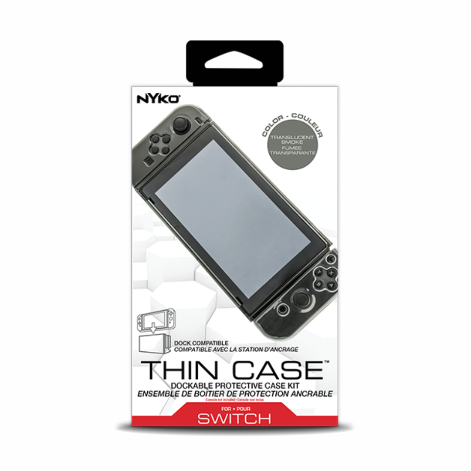 Case Protector Delgado NYKO para Nintendo Switch 2019 con Vidrio Templado (Transparente) - Imagen 2
