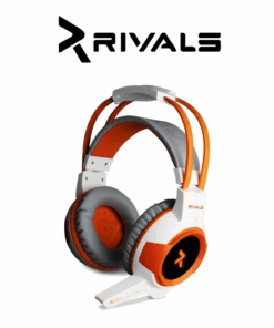 AUDIFONOS GAMER MERCURY NARANJA Y BLANCO RIVALS