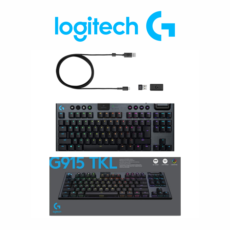 Teclado Logitech G G915 Tkl Lightspeed Rgb Negro Lightsync Mecanico - Imagen 4
