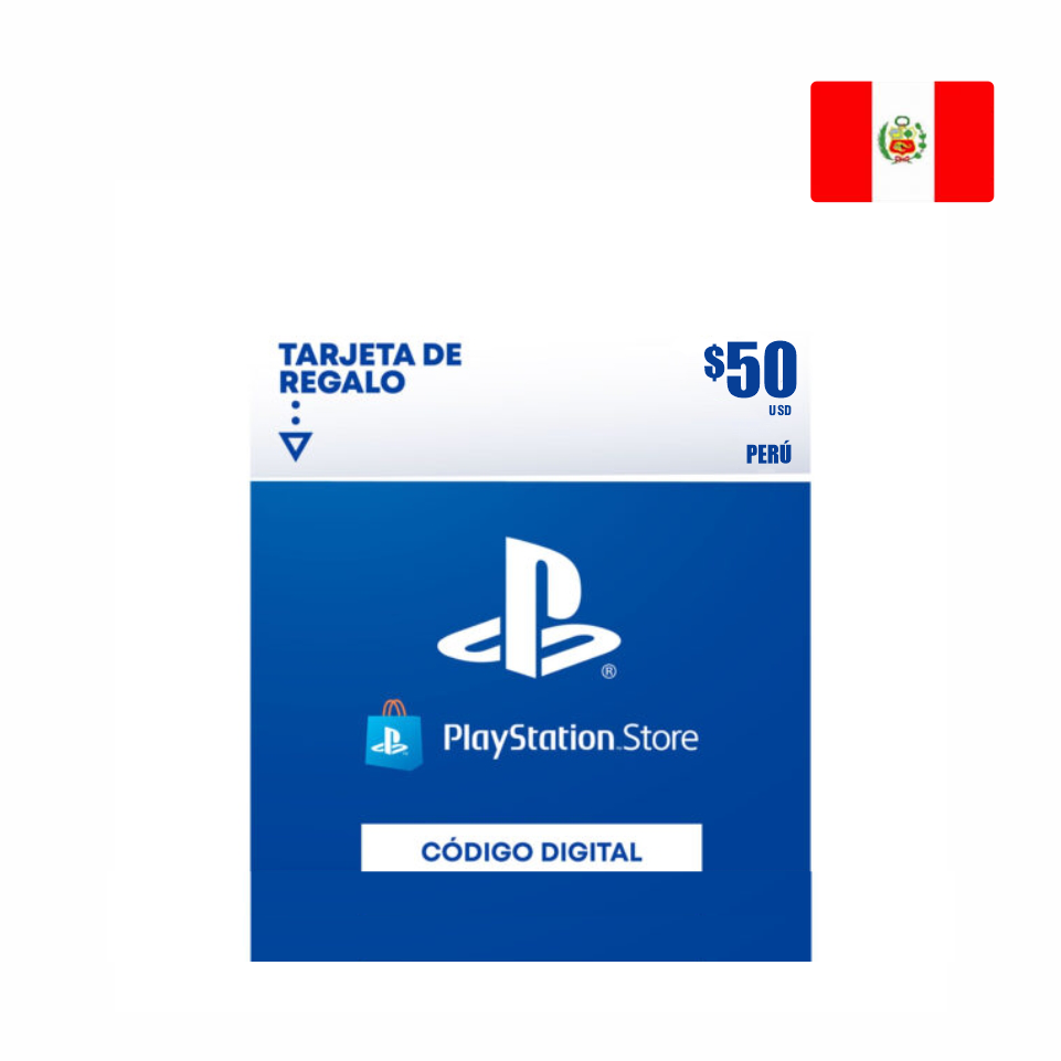 TARJETA DE REGALO GIFT CARD PSN 50$ PERÚ (Código 12 dígitos)