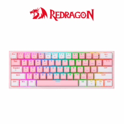 TECLADO REDRAGON FIZZ PRO K616 RGB PINK WHITE MECANICO ESPAÑOL USB-C / BLUETOOTH / INALAMBRICO