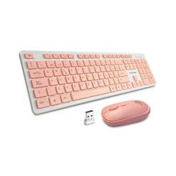 COMBO TECLADO Y MOUSE YELANDAR W3400 ROSADO