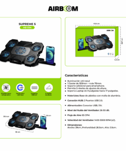 Alternative view of COOLER PARA LAPTOP AIRBOOM SUPREME 5