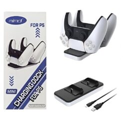Alternative view of CARGADOR DUAL DE MANDO DUALSENSE PS5 MIND