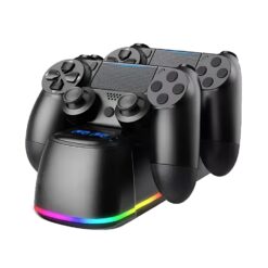CARGADOR DUAL RGB PARA MANDO PS4