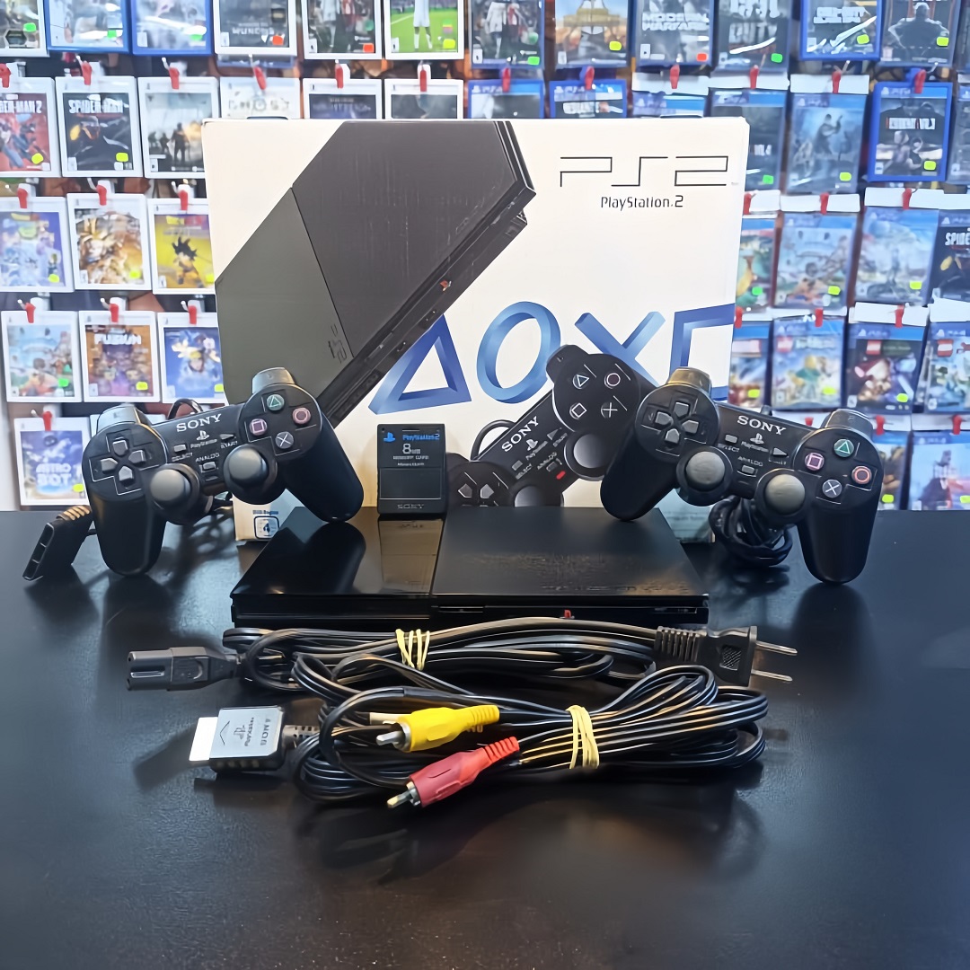 CONSOLA PLAYSTATION 2 SLIM MODELO 90010 (2 Mandos + 3 Juegos) - Imagen 2