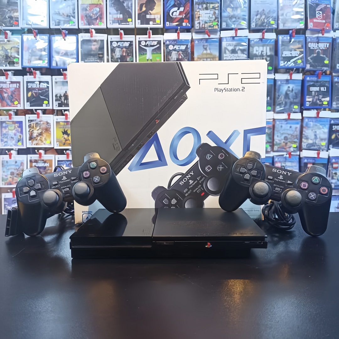 CONSOLA PLAYSTATION 2 SLIM MODELO 90010 (2 Mandos + 3 Juegos)