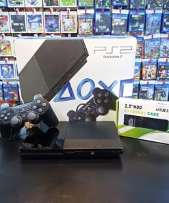 CONSOLA PLAYSTATION 2 SLIM MODELO 90000 (Disco Externo 500GB + 150 Juegos PS2 + 1000 Juegos Super Nintendo)