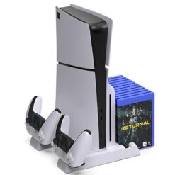 Alternative view of BASE DE CARGA Y ENFRIAMIENTO MULTIFUNCIONAL PARA CONSOLA PS5 FAT / SLIM / PRO