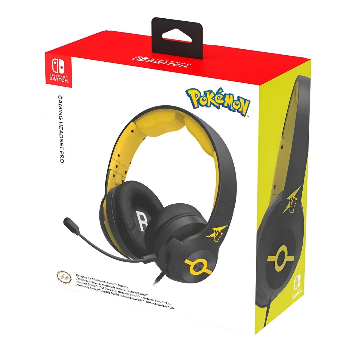 Audifono Gamer Hori Pro Pokemon Pikachu Cool (Color Negro)