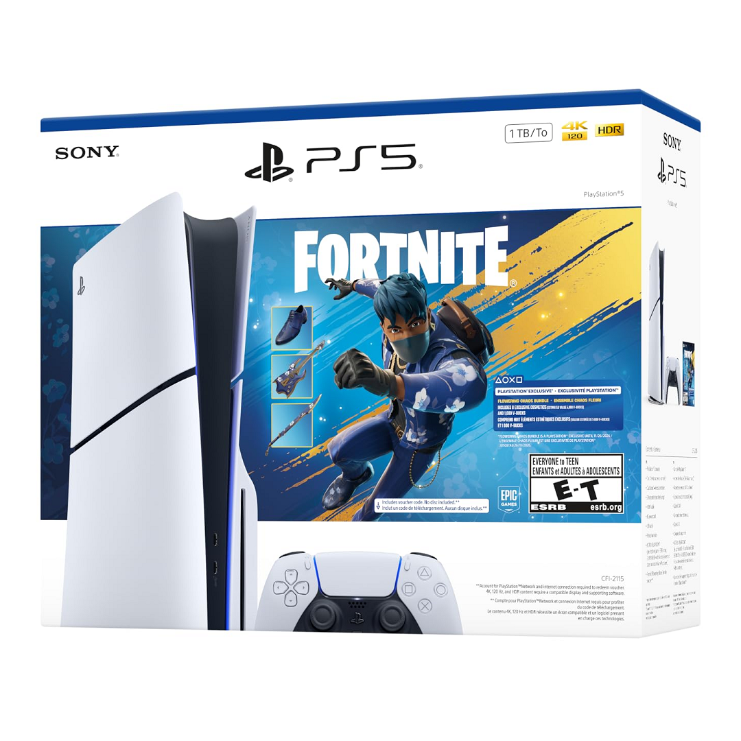 Consola PlayStation 5 Slim 1TB con Lectora + Bundle Fortnite Flowering Chaos