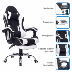 Alternative view of Silla Gamer Matrix Blanco/Negro (Edición Confort)