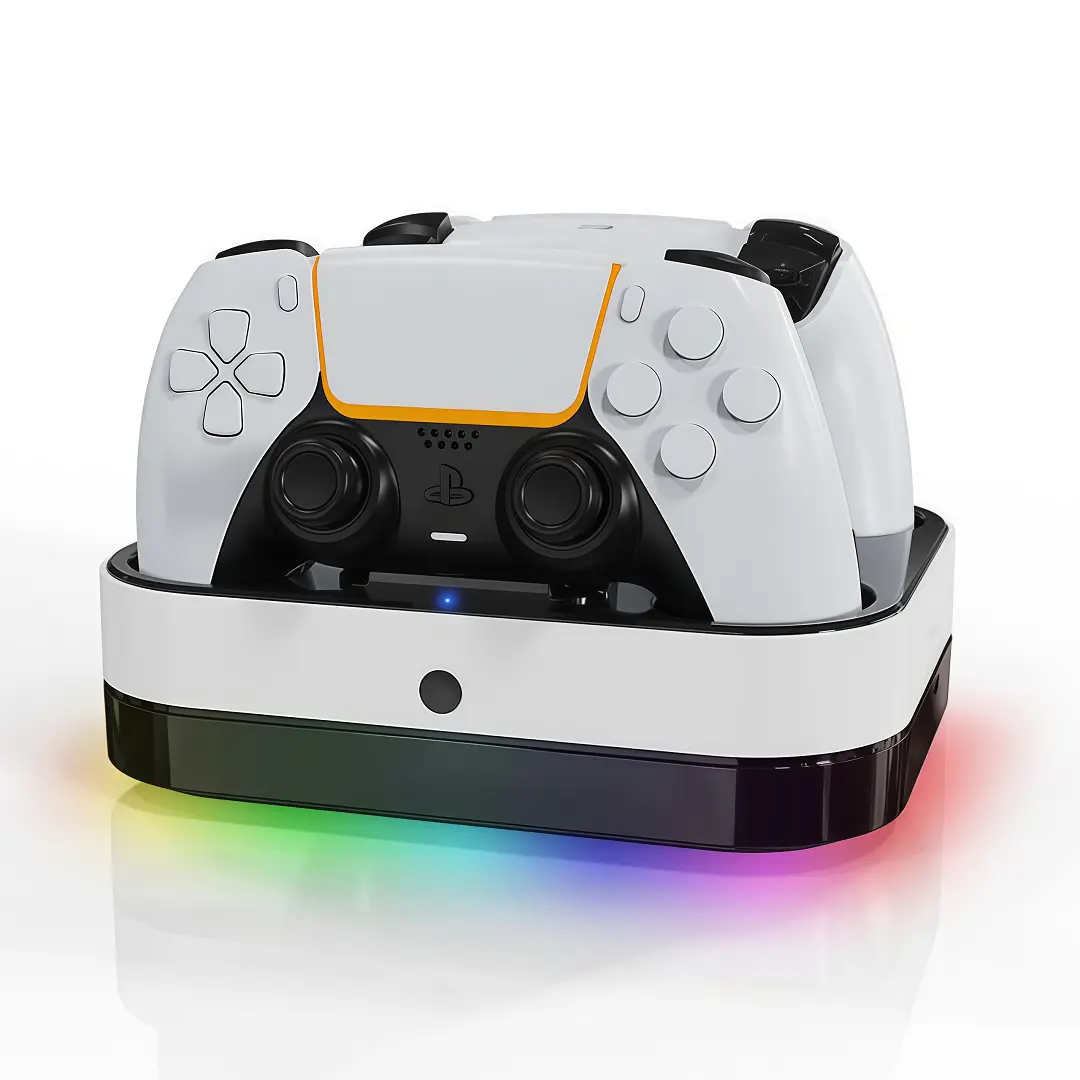 Cargador Dual Con Luz Rgb Para Mandos de PS5