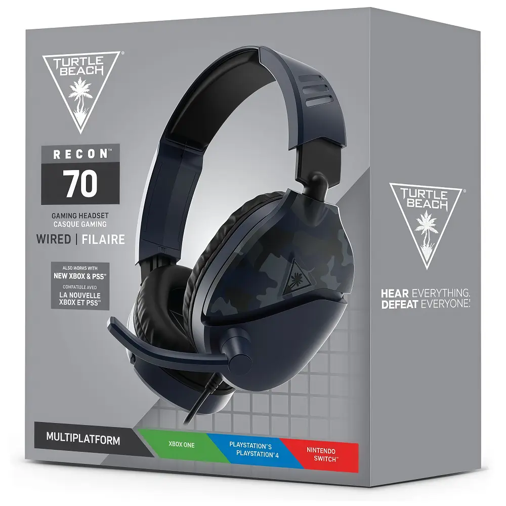 Audifono Gamer Turtle Beach Recon 70p para Xbox, PS5, PS4, Switch, PC Color Camuflaje Verde