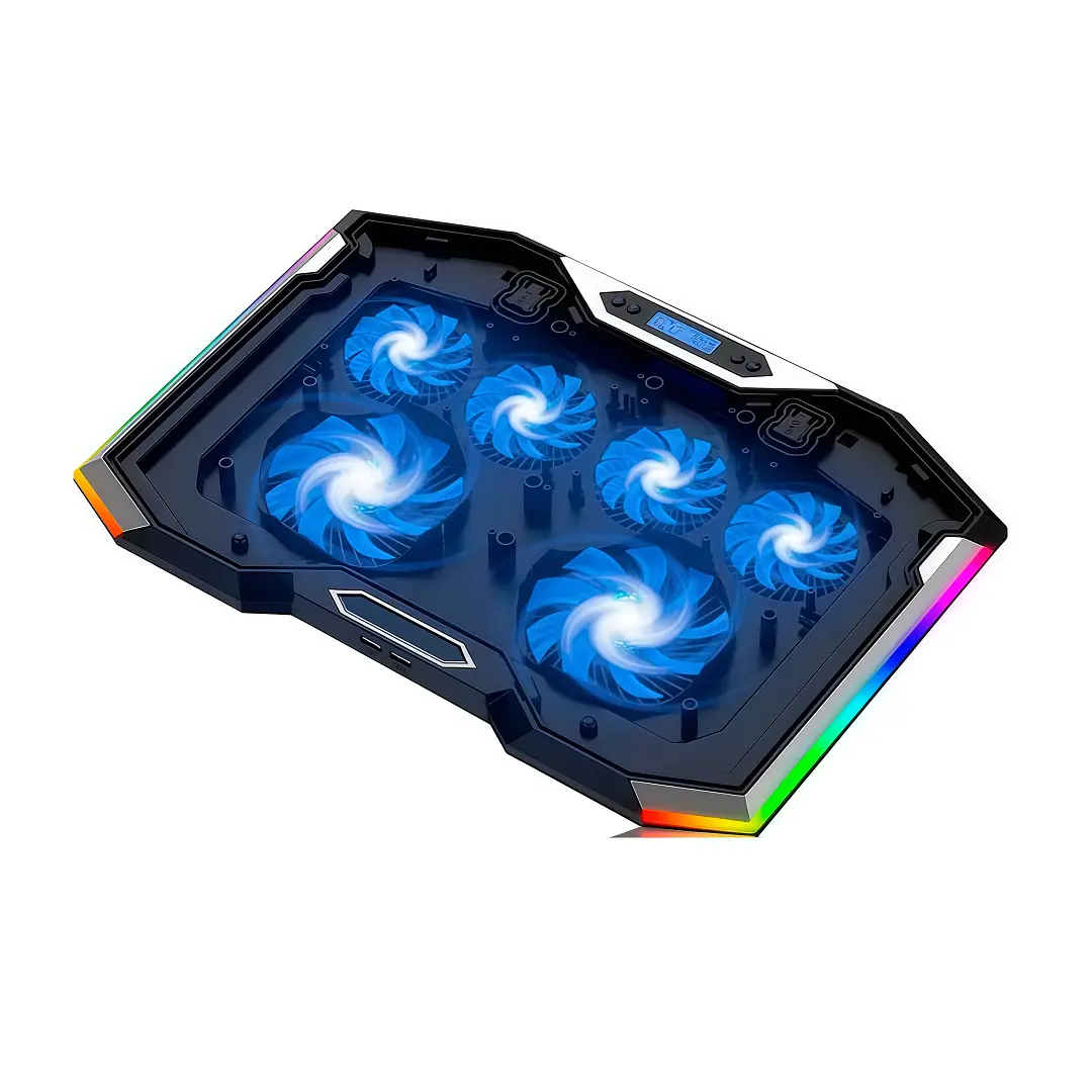 Cooler Para Laptop 17" con 6 Ventiladores y Soporte de Celular - Imagen 5