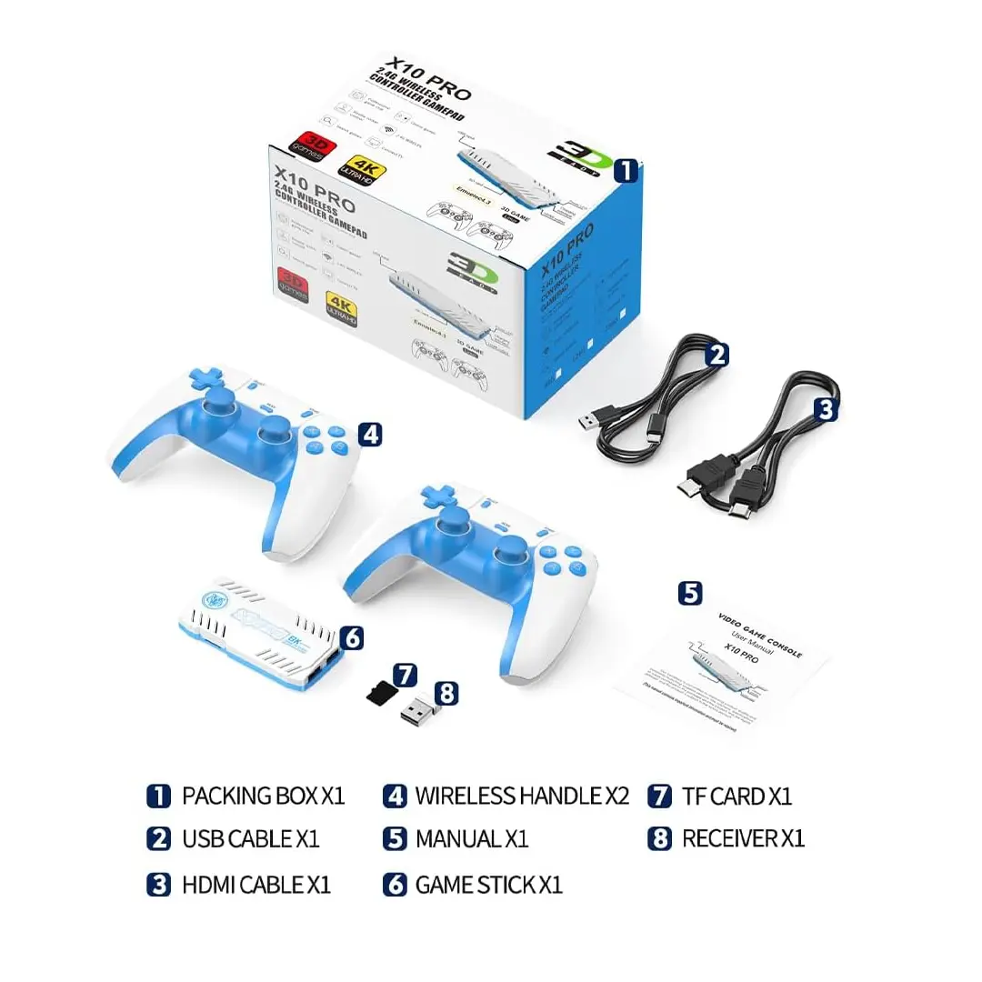 Consola Gamestick X10 Pro de 128 GB (40000 Juegos, Mando Recargable) - Imagen 4