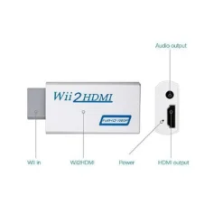 Alternative view of Adaptador Convertidor Hmdi Para Wii con Entrada de Audio
