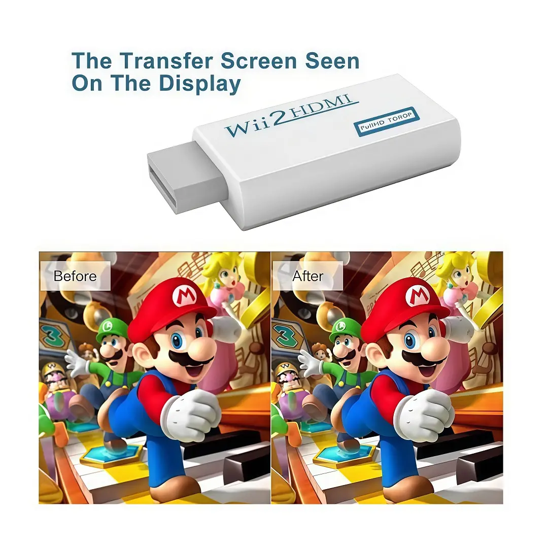 Adaptador Convertidor Hmdi Para Wii con Entrada de Audio - Imagen 4