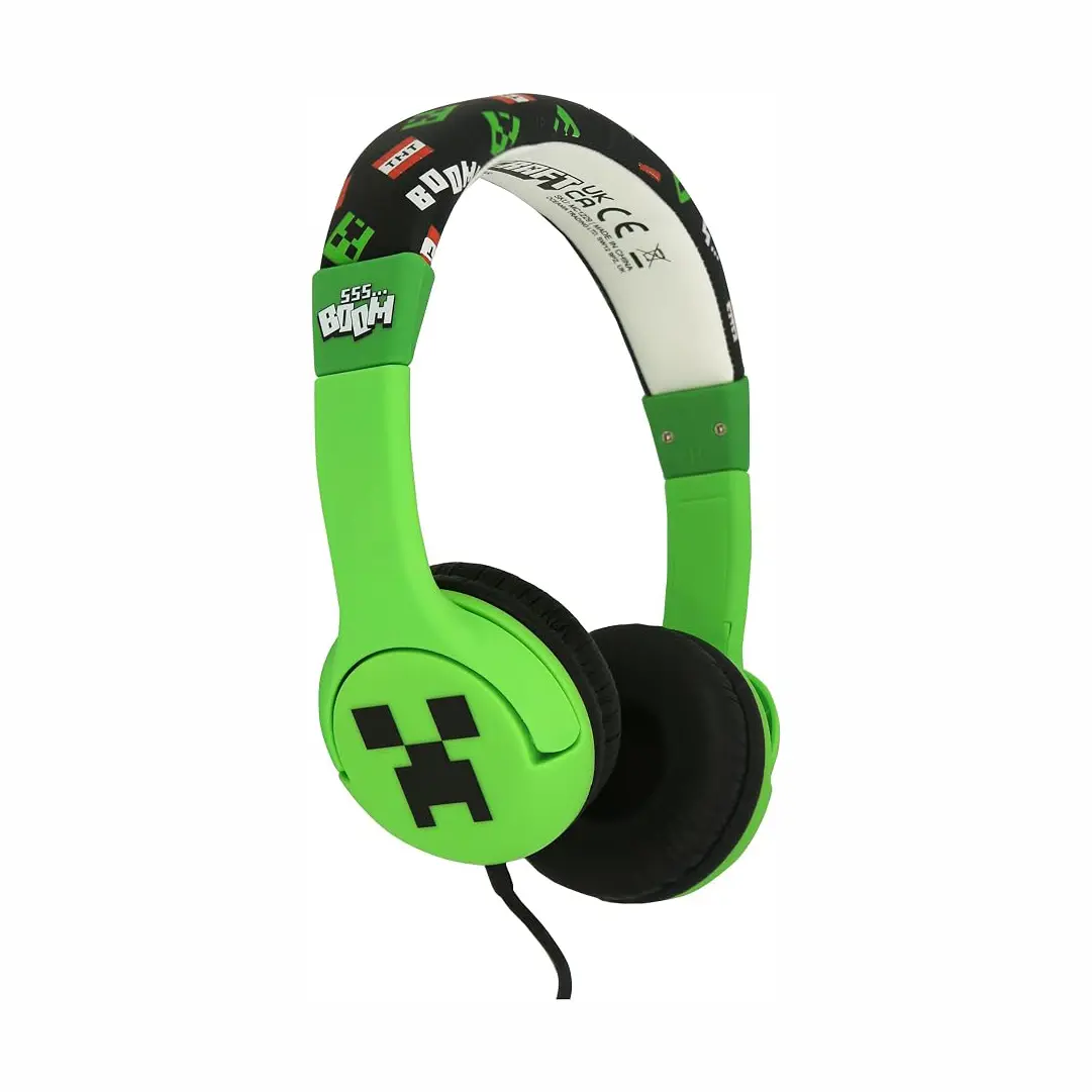 Audifonos para Niños Minecraft Creeper con Cable Jack 3.5mm y Proteccion 85dB (OTL) - Imagen 4