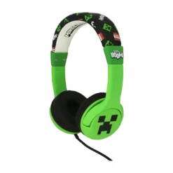 Audifonos para Niños Minecraft Creeper con Cable Jack 3.5mm y Proteccion 85dB (OTL)