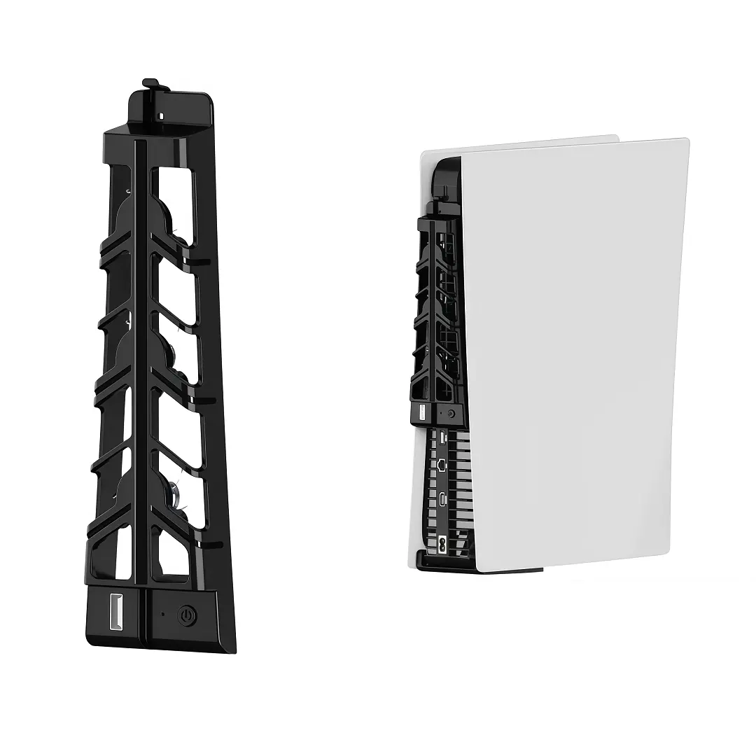 Base Ventilador de Enfriamiento Trasero y Luz LED para Consola PS5 Fat