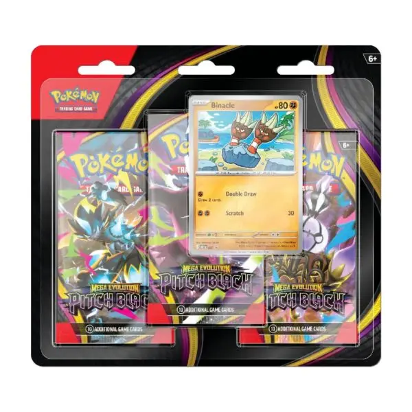Pokemon TCG Pitch Black 3 Pack Blister Binacle Ingles