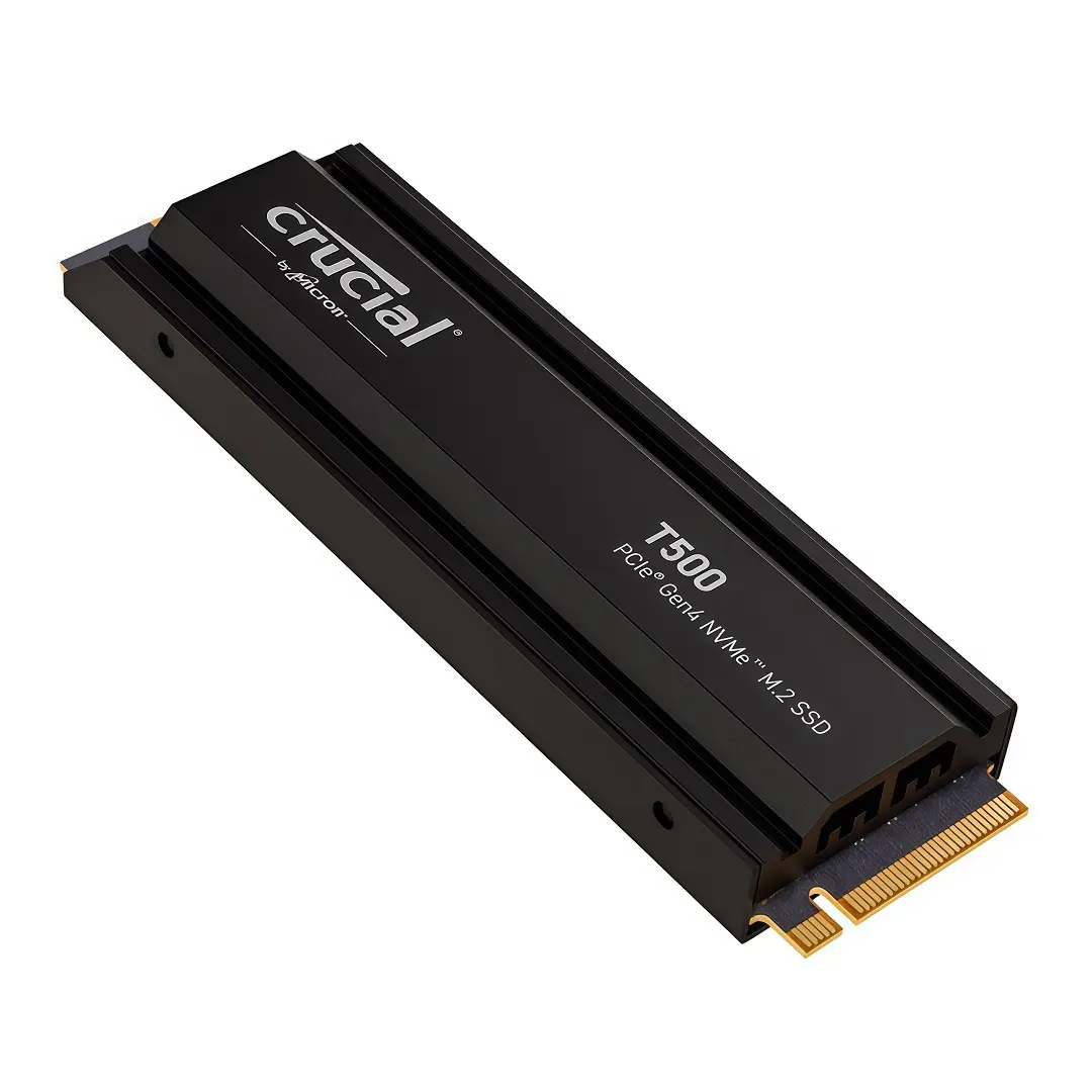 Disco Solido SSD M.2 NVMe Crucial T500 Pro 2TB PCIe Gen4 con Disipador (Compatible con PS5 / PC) - Imagen 2