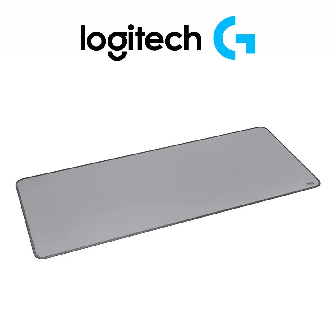 Mouse Pad de Escritorio Logitech Desk Mat Studio Series 70x30cm Resistente a Salpicaduras (Gris Claro) - Imagen 2