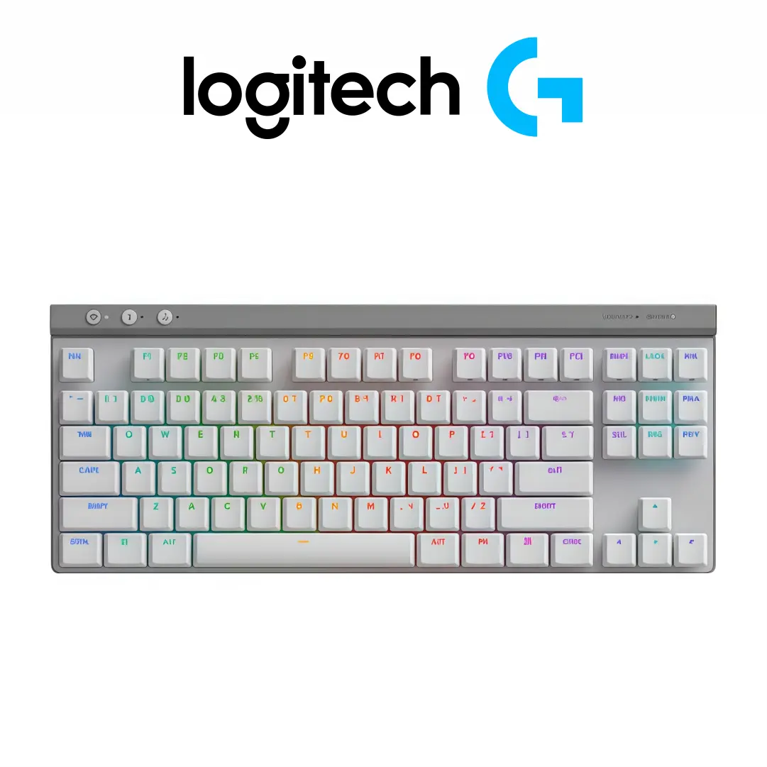 Teclado Gamer Mecanico Inalambrico Logitech G515 TKL Lightspeed Perfil Bajo RGB (Blanco)