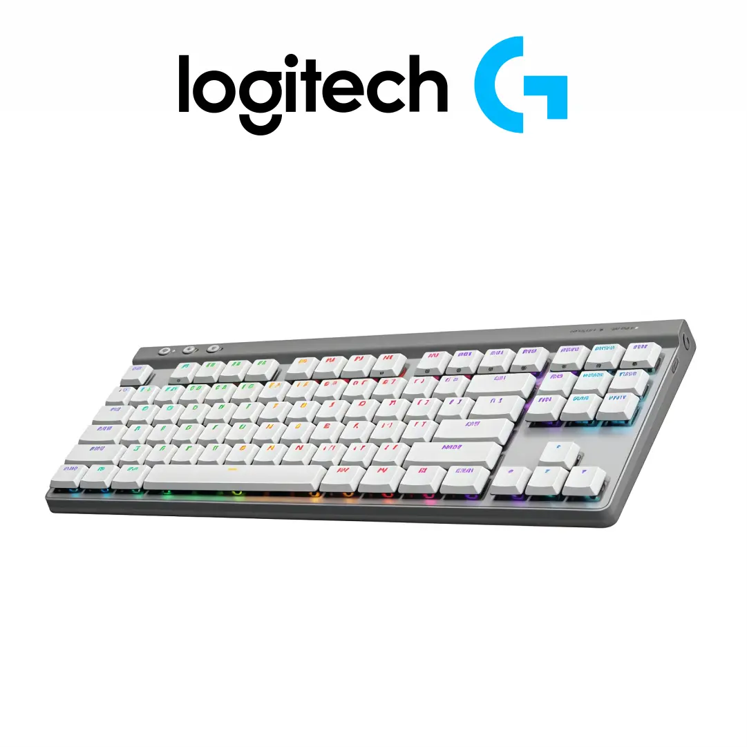 Teclado Gamer Mecanico Inalambrico Logitech G515 TKL Lightspeed Perfil Bajo RGB (Blanco) - Imagen 4